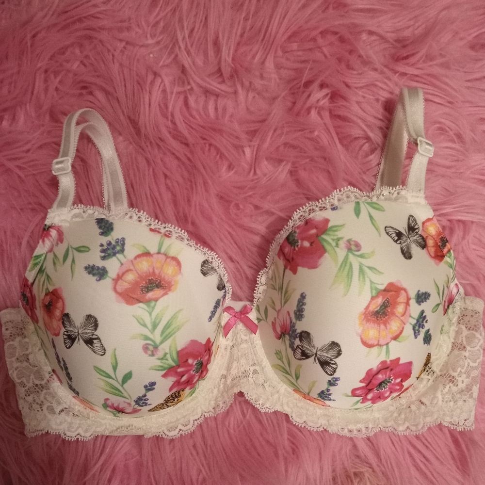 Victoria's Secret Dream Angels Floral Demi Bra Women's Size 36D
